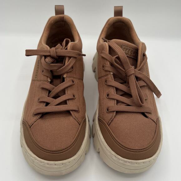Skechers Women's Brown Chunky Lace Up Platform Sneakers Brown Size 7.5 - Picture 2 of 14